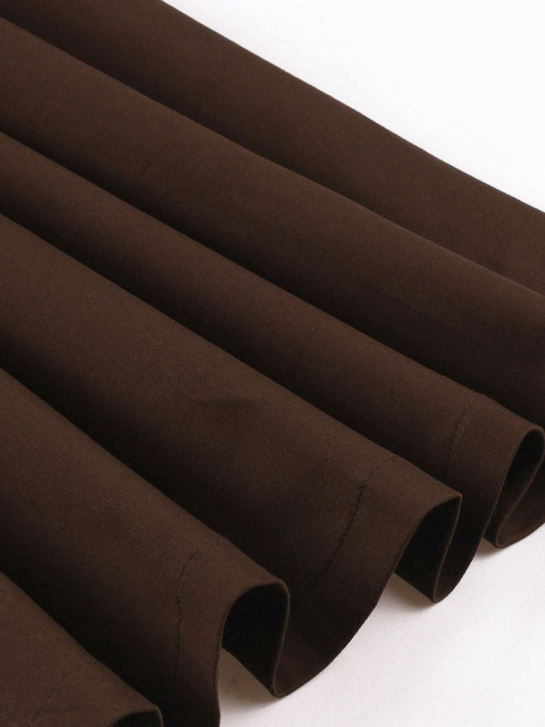 Robe à carreaux vichy colorblock col cranté des années 1950