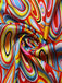 Robe trapèze sans manches multicolore style Pop Art des années 1960