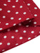 Robe plissée rouge à pois et dentelle patchwork des années 1960