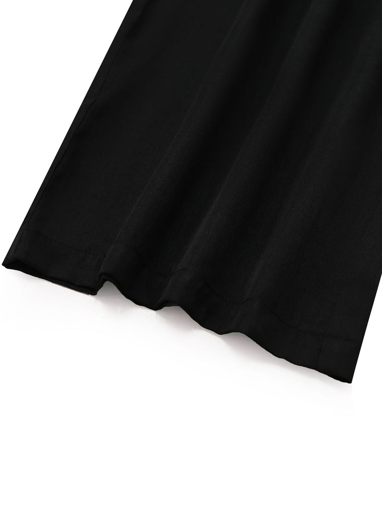 Combinaison noire patchwork plissée en maille années 1930