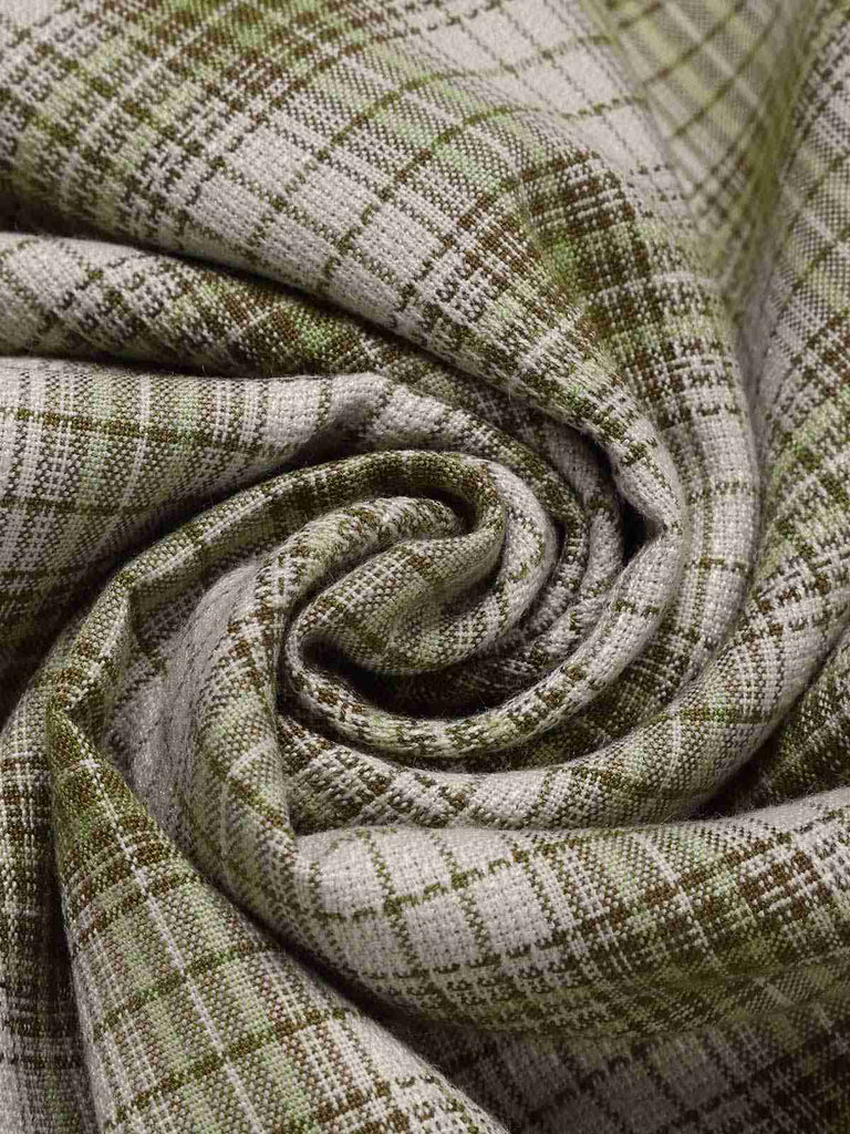 Robe à carreaux boutonnée à revers vert pois des années 1960