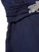 Robe bleue en dentelle patchwork et strass années 1920