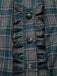 2PCS Robe gris à volants et chemisier en coton années 1950