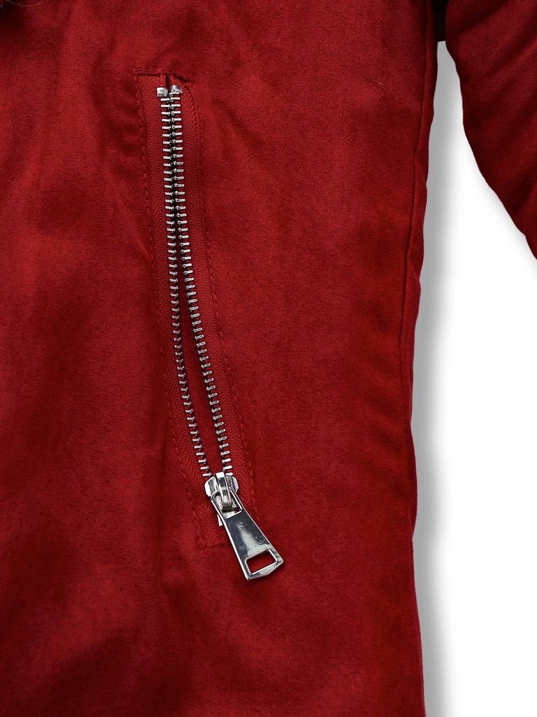 Manteau à col en fausse fourrure revers et ceinture années 1950