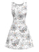 Robe noire et blanche toile d'araignée nnées 1960