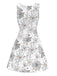 Robe noire et blanche toile d'araignée nnées 1960