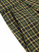Pantalon salopette boutonné à carreaux Glen vert des années 40
