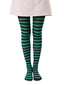 Collants vintage à rayures contrastées