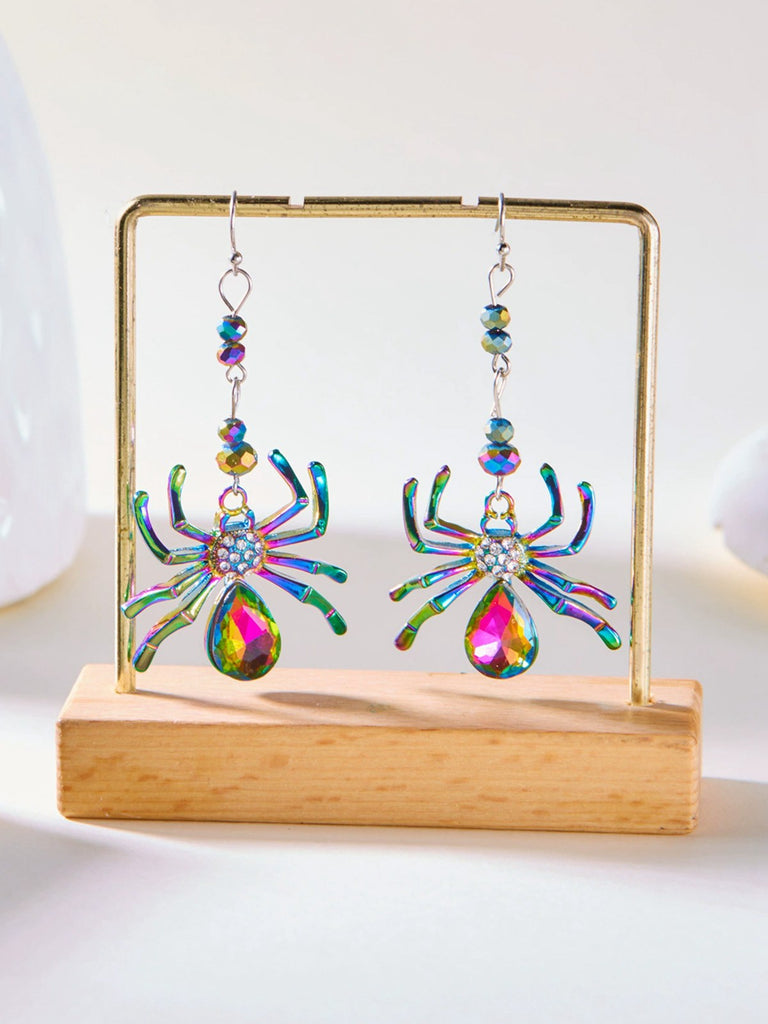 Boucles d'oreilles araignées colorées d'Halloween