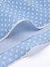 Robe Trapèze Bleu Ciel à Pois et Bretelles Années 1950
