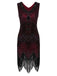 Robe Charleston Vintage Année 20 Flapper à Franges Paillettes Soirée Cocktail