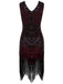 Robe Charleston Vintage Année 20 Flapper à Franges Paillettes Soirée Cocktail