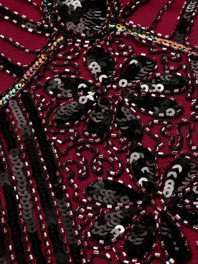 Robe Charleston Vintage Année 20 Flapper à Franges Paillettes Soirée Cocktail
