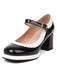 Mary Jane Patchwork Chaussures à talons hauts