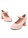 Mary Jane Patchwork Chaussures à talons hauts