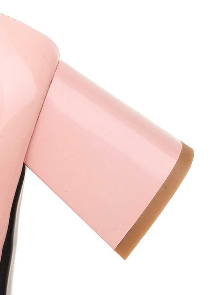 Mary Jane Patchwork Chaussures à talons hauts