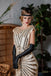 Robe Charleston Vintage Année 20 Gatsby Maxi à Paillettes Déco Nœud Papillon