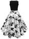 Robe Vintage Année 50 Trapèze Florale Soirée Cocktail Pin Up