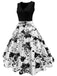 Robe Vintage Année 50 Trapèze Florale Soirée Cocktail Pin Up