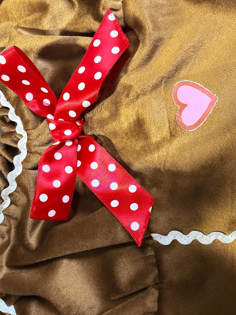 Robe et jupe courtes en velours kaki style pain d'épice des années 1970