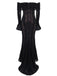 Robe sirène maxi en dentelle à épaules dénudées et manches évasées années 1930