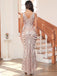 Robe longue sequins et col en V style années 20