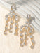 Boucles d'oreilles vintage en cristal et diamants en cascade