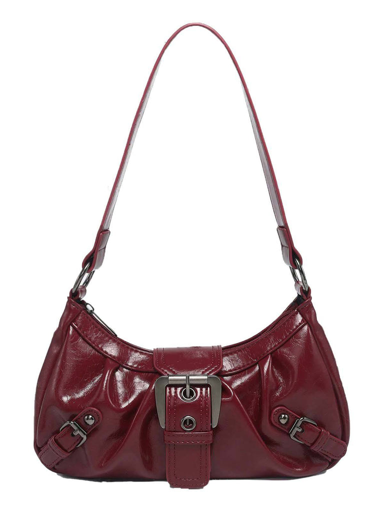 Sac bandoulière vintage en cuir avec boucle