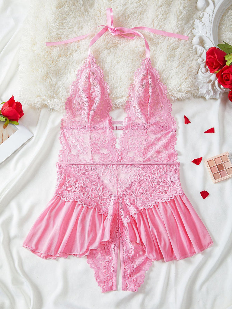 Lingerie dos nu dentelle jupe imprimée léopard années 1980