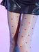 Collants taille haute à pois cœur vintage