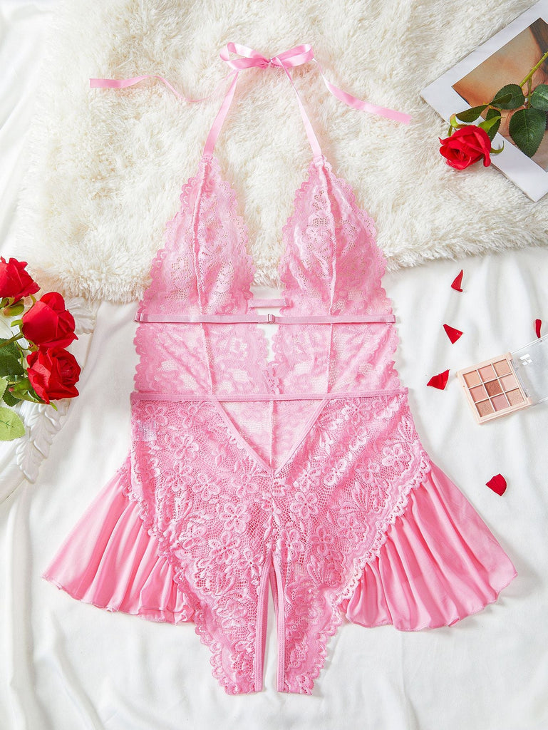 Lingerie dos nu dentelle jupe imprimée léopard années 1980