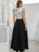 Robe à fleurs et manches volantées à col V années 1930