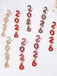 Boucles d'oreilles pendantes strass 2026 colorées pour le Nouvel An