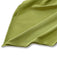 Green fabric on a white background