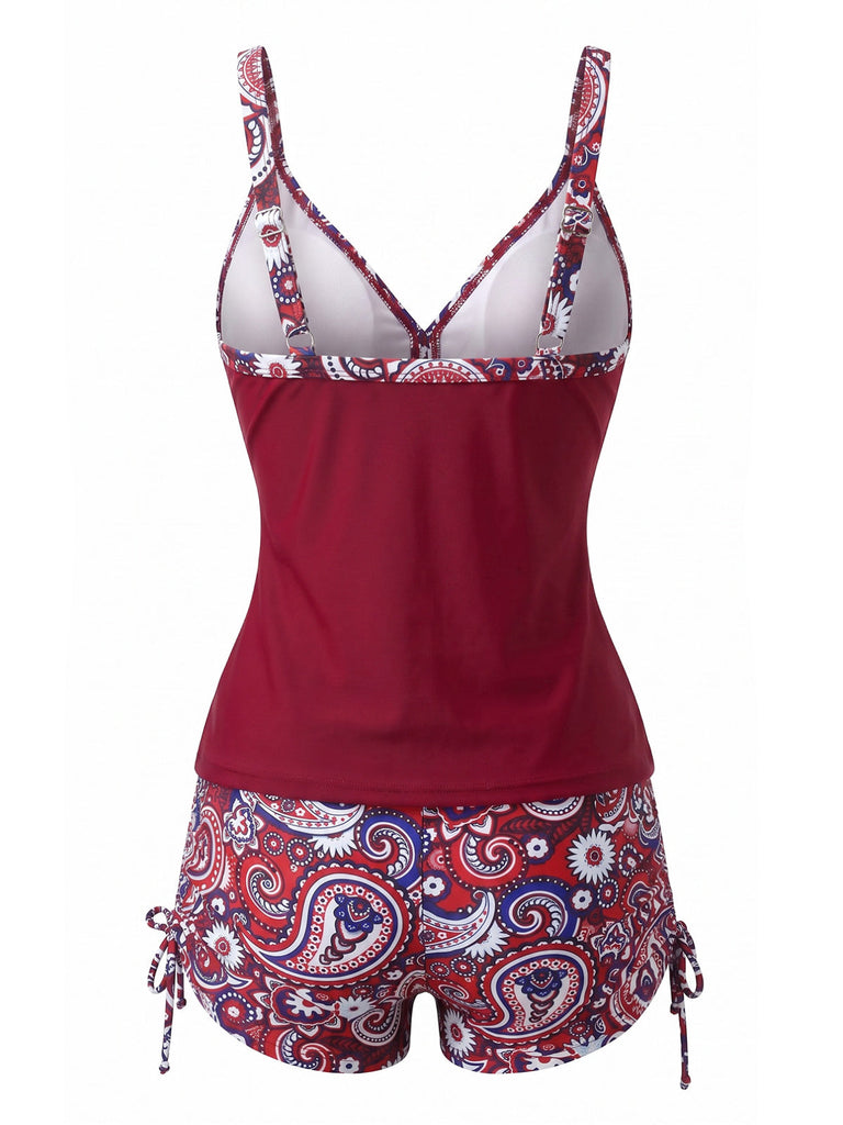 Bohème Bride Col en V Tankini Ensemble Années 1970 3