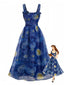Robe Swing Bleue Imprimé La Nuit Étoilée Van Gogh Années 40