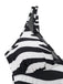 Maillot de Bain Une Pièce Zèbre Filet Imprimé Noir et Blanc Années 1940 4