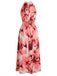 Robe Sans Manches Floral Tie-Dye Années 40