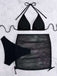 Bikini col halter unie et cache-maillot crochet 1940s