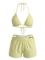 Bikini Texturé et Short Jaune Années 1950