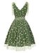 [Prévente] Robe Évasé Filet Marguerite Beige Années 1950 13