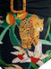 Tropical Léopard Boucle Col en V Une Pièce Maillot de Bain Années 1950 4