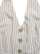 Combishort Dos-Nu Rayé Taille Cintrée Beige Années 1950