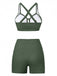 Ensemble Bikini Froncé Uni Années 1950 2