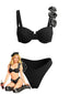 Ensemble bikini uni relief 3D années 50