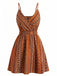 Col en V Bohème Style Rayée Mini Robe Années 1970 4
