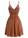 Col en V Bohème Style Rayée Mini Robe Années 1970 5