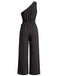 Combinaison Asymétrique Ceinturée à Jambes Larges Violette Années 1950
