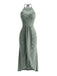 Robe Halter Découpée Crochet Années 60