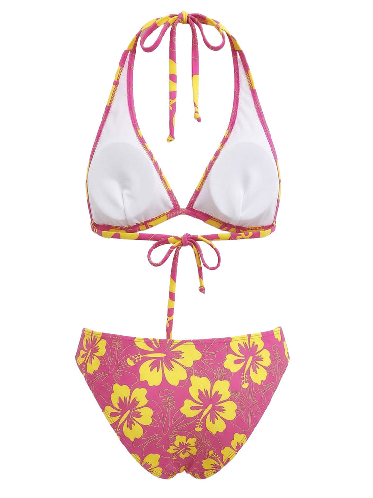 1960s Floral Tropical Bikini - vintage fashion, retro style